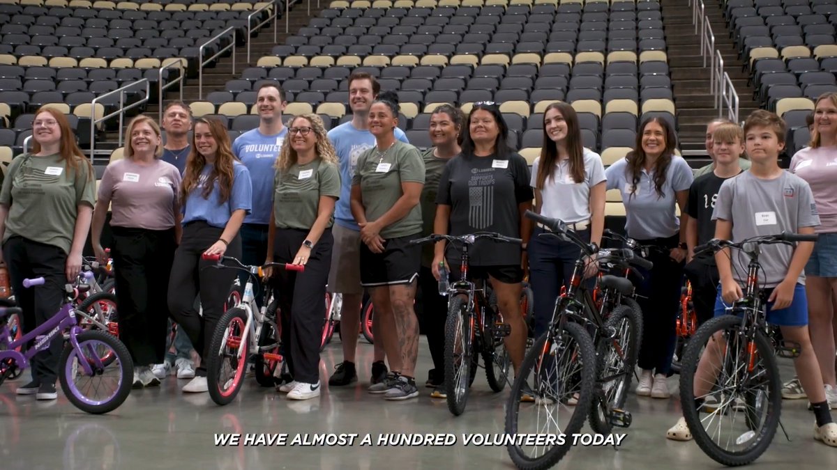 A day of teamwork, generosity, and community 🚲 Together, we built 165 bikes for children of local military families at the Gear Up &amp; Go! event presented by 84 Lumber Company.
