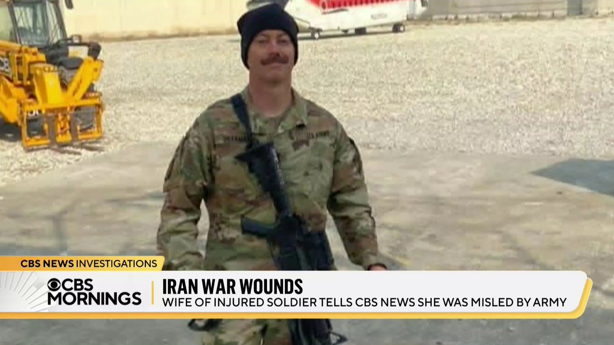 Military records show Chief Warrant Officer Rodney Bearman suffered a concussion, hearing and vision loss and blast lung — a condition caused by shrapnel damaging lung tissue — in an attack at a command post in Kuwait in March that killed six American soldiers and injured more than 20 others. Speaking publicly for the first time, Bearman’s wife, Amy, told CBS News’ Jonah Kaplan that she believes the Pentagon misled her about the true nature of her husband’s injuries, adding that she was told by the Army that her husband’s injuries were classified as “not seriously injured.” Amy Bearman said her husband will deal with some of his injuries “for the rest of his life.” The Bearmans are among several survivors and their families who told CBS News they weren’t being treated by the military as combat casualties, hindering their access to care. The Army strongly denies those claims and Amy Bearman’s allegation that she was misled about the true nature of her husband’s injuries.