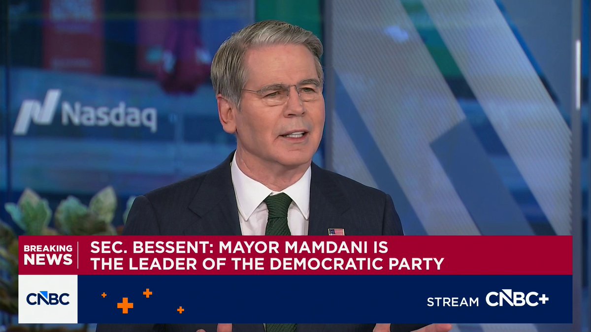 "Last night we saw that Mayor Mamdani is the leader of the Democratic Party," says Treasury Secretary Scott Bessent of Mayor Zohran Kwame Mamdani following Mamdani-backed candidates' sweep in primaries.