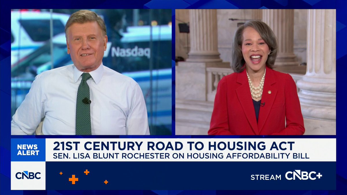 .Senator Lisa Blunt Rochester on the importance of Congress's bipartisan housing bill when to comes to affordability for young Americans looking for homes.
