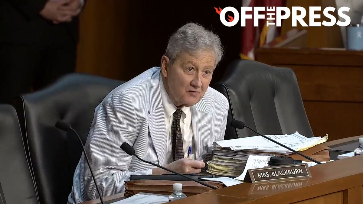 🚨WATCH: Sen. John Kennedy (R-LA) takes a shot at Sen. Richard Blumenthal (D-CT) for questioning Trump judicial nominee Daniel Domenico about the Jan. 6 Capitol riot. "And just to clear up any confusion, I was here ... It was a riot."