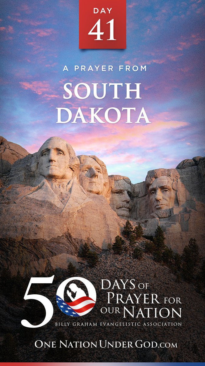 I believe in the power of prayer! Pray with us now on DAY 41 of 50 Days of Prayer for America with Pastor Fay Garreau of SOUTH DAKOTA. Let us know you’re praying in the comments below, and go to for all 50 videos and more… #OneNationUnderGod #50Days50States50Prayers BGEA