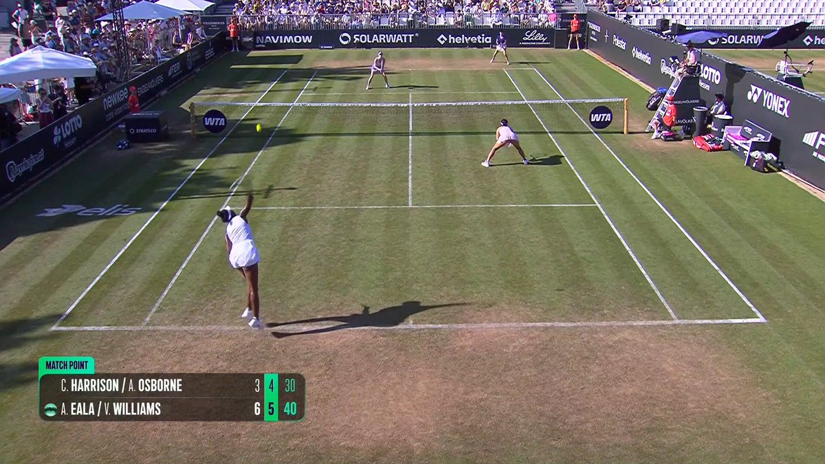 Pure joy out there 🤗 Venus Williams and Alex Eala reach the Bad Homburg quarterfinals after taking out Harrison and Osborne in straight sets. Can't wait to see what this duo does in their next match 👀 #BHO26