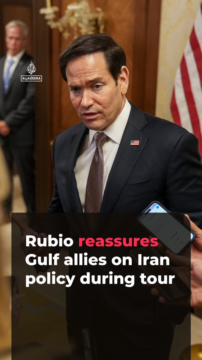 ⭕️ BREAKING: US Secretary of State Marco Rubio addressed the media during his Gulf tour, saying the US will not undermine the security of its Gulf allies in dealings with Iran.