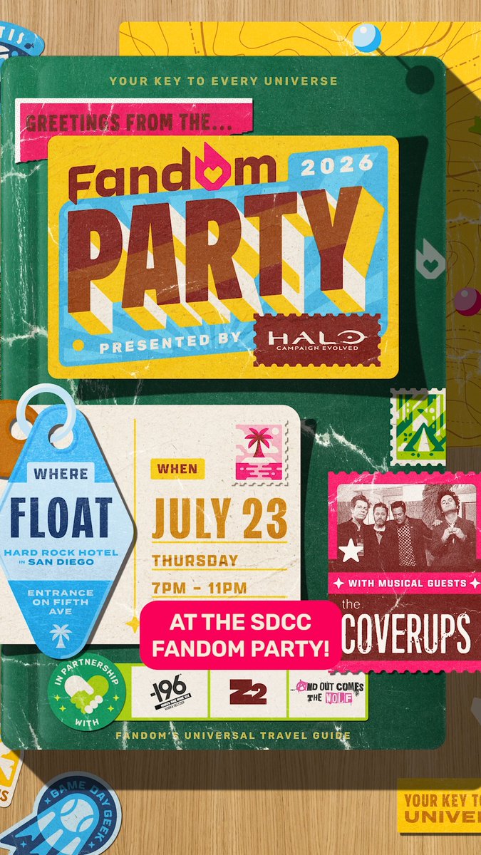 Another year at #SDCC, another excellent party hosted by Fandom! 🥳 Mark your calendars and ready your party outfits for July 23.
