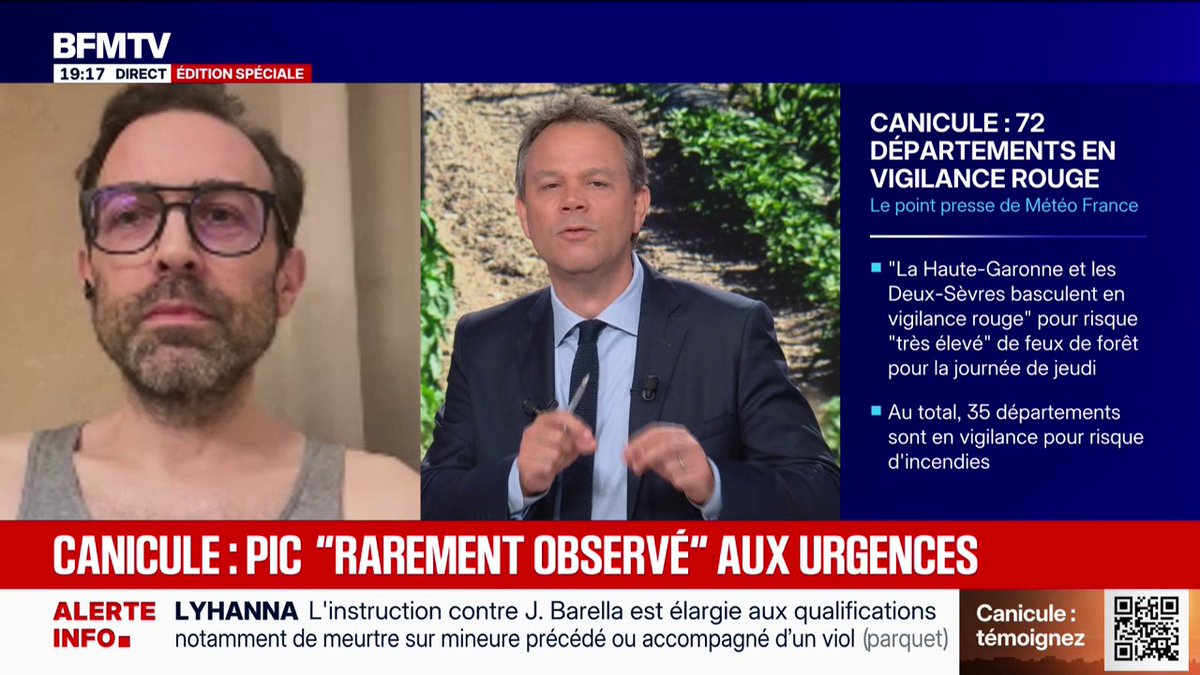 🗨️"L'hôpital m'a sorti plusieurs excuses toutes différentes" Cédric, fils d'une patiente de 83 ans à l'hôpital qui n'a pas de climatisation dans sa chambre, n'a pas le droit d'installer le climatiseur mobile qu'il a acheté