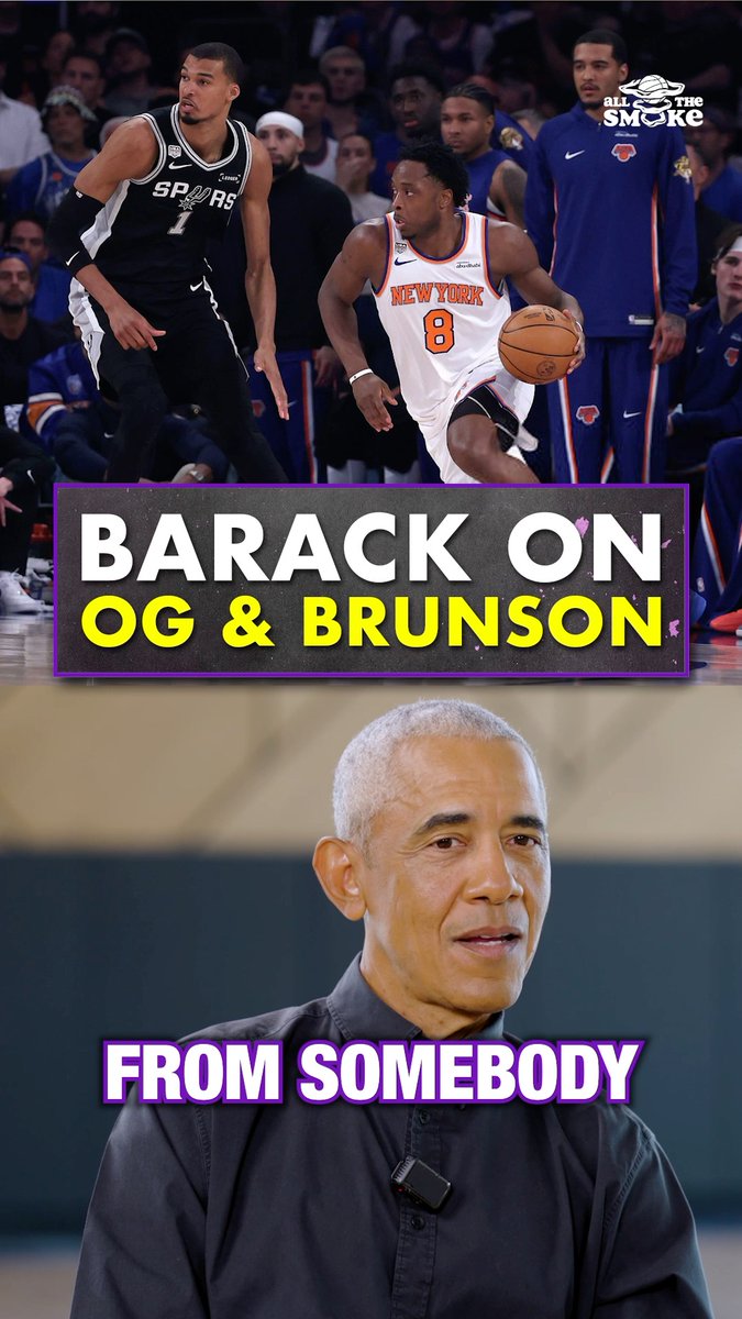 Barack Obama gives Jalen Brunson & the Knicks their flowers 🌹 The former President explains why this New York squad was built different 🍎