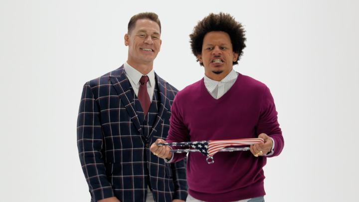ERIC ANDRÉ CAN'T SEE JOHN CENA But you can see them both in Little Brother, premiering THIS FRIDAY.