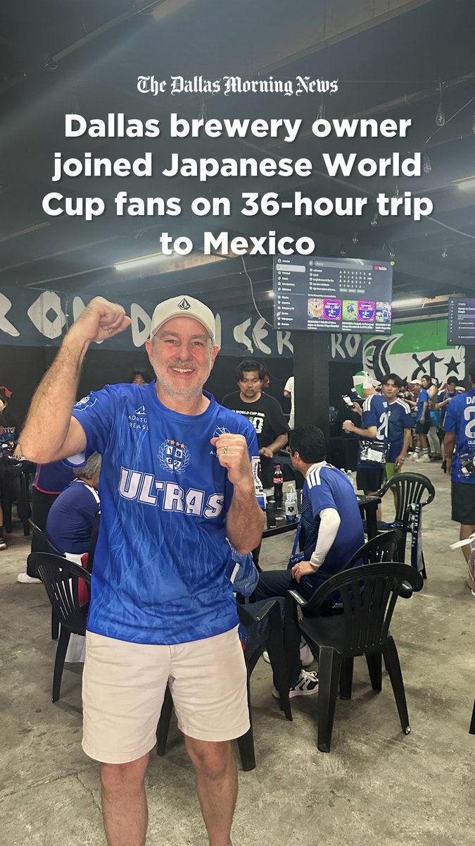 What started as a meeting at a Dallas brewery turned into the World Cup adventure of a lifetime. When members of the Japanese prominent supporters' club @ told Michael Peticolas they were taking a bus from Dallas to Monterrey, Mexico, for a World Cup match, he had one question: "Is there room for one more?" The answer led to a 36-hour journey filled with pre-dawn departures, border crossings, tacos in Monterrey, nonstop chants and one of the most electric soccer atmospheres he's ever experienced. The lifelong soccer fan who's attended hundreds of matches said he'd never seen anything like the passion of Japan's supporters. "It's a once-in-a-lifetime experience," Peticolas said. 🚌Follow along as a Dallas brewery owner joins Japanese superfans on an unforgettable World Cup road trip. 📹️: Courtesy of Michael Peticolas
