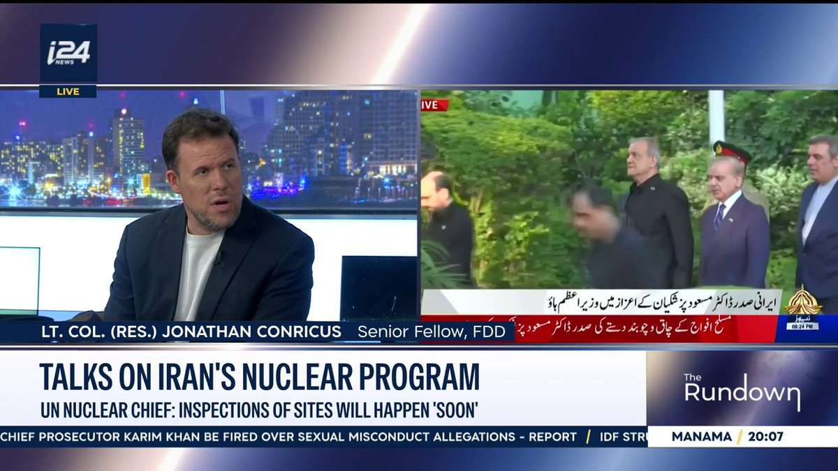 ‘Perhaps the Trump administration wants to give these 60 days to have a more comfortable midterm elections and then perhaps go back to doing what needs to be done’ Lt. Col. (Res.) Jonathan Conricus ( Jonathan Conricus ), Senior Fellow at the FDD, joins Benita Levin on #TheRundownz