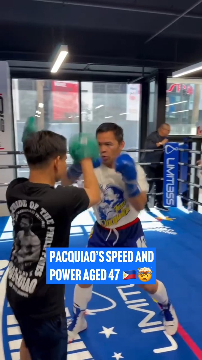 SPEED AND POWER 🇵🇭🔥 Listen to the sound of Manny Pacquiao smashing the pads at age 47 🤯