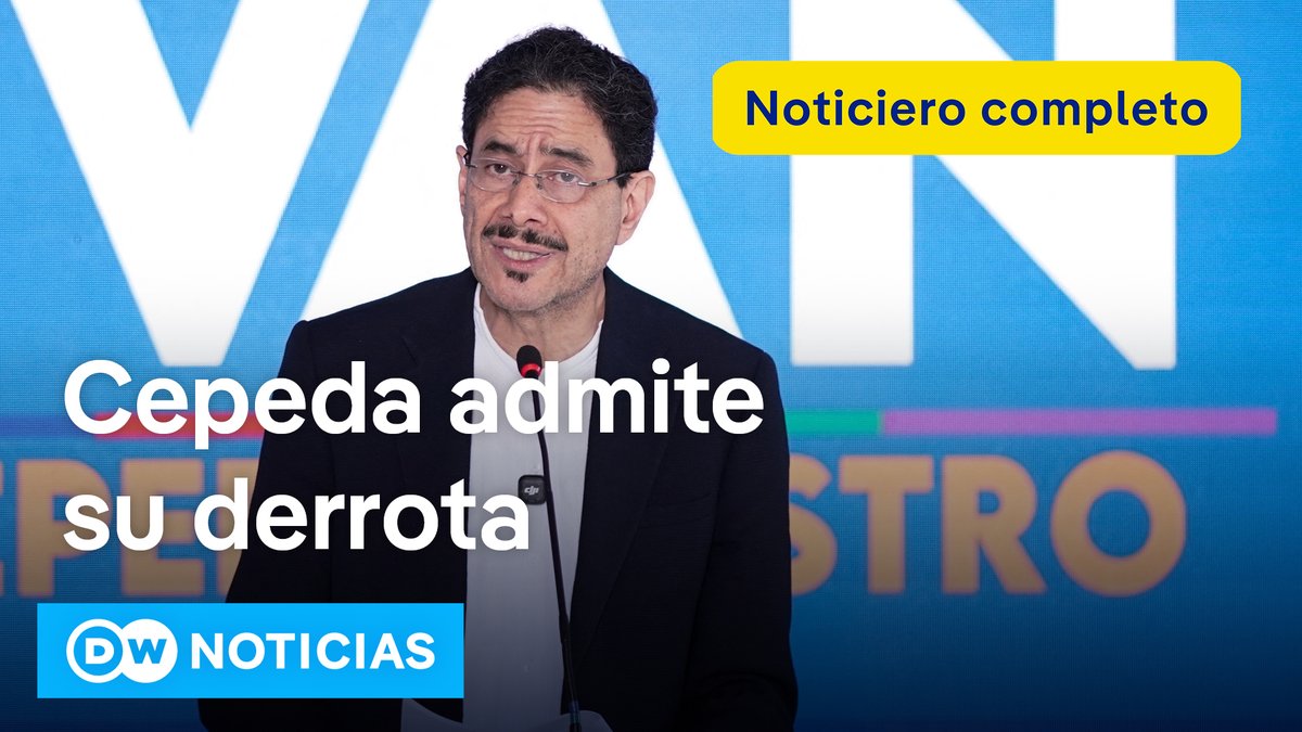 🔴 DW Noticias 24 junio: Cepeda reconoce el triunfo electoral de De la Espriella en Colombia Los resultados oficiales muestran que Abelardo De la Espriella se impuso ante el legislador progresista Iván Cepeda por un punto porcentual, es decir, por casi 251.000 votos. "Decidí aceptar el resultado que surge de dicho proceso y señala que Abelardo de la Espriella es el nuevo presidente de la república", declaró el frustrado sucesor del actual presidente Gustavo Petro en rueda de prensa. De la Espriella, un abogado millonario que nunca había sido electo para un cargo público, promete mano dura contra el crimen y tiene un discurso radical contra la izquierda, que ascendió al poder por primera vez con Petro en 2022.