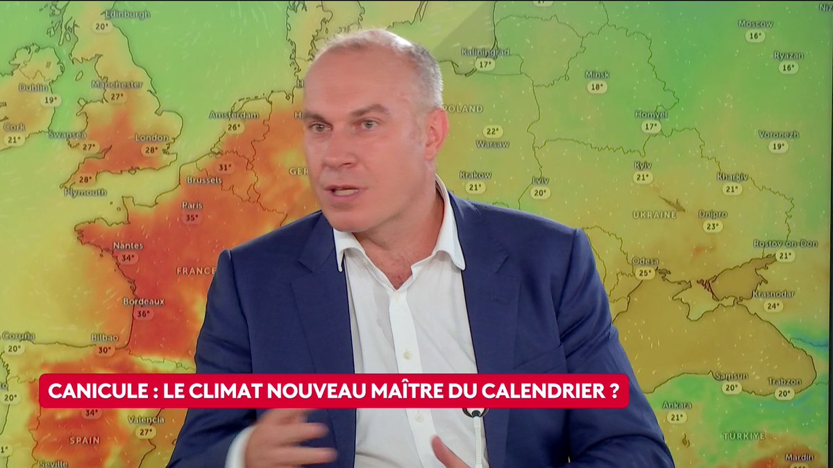 🔴 🗣️ Canicule : "Ça me paraît essentiel de rappeler aux travailleurs leurs droits, et la grève de Stellantis demain est très intéressante parce que ce sera [...] la première grève du climat", souligne le co-auteur du GIEC François Gemenne. Loïc de La Mornais #SurLeTerrain #Canal16