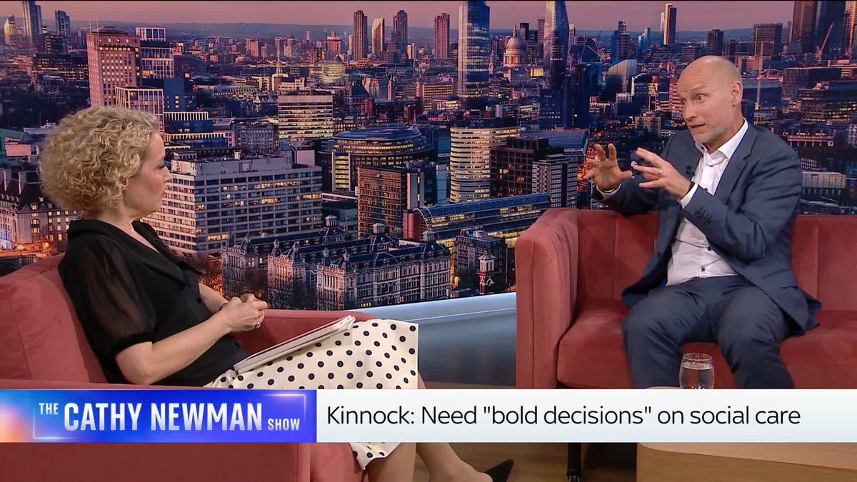 'We've got to stop adult social care being a political football.' Care minister Stephen Kinnock tells @CathyNewman that Sir Keir Starmer and Rachel Reeves made the "wrong" decision on social care - and he is confident Andy Burnham can expedite reforms. Live: