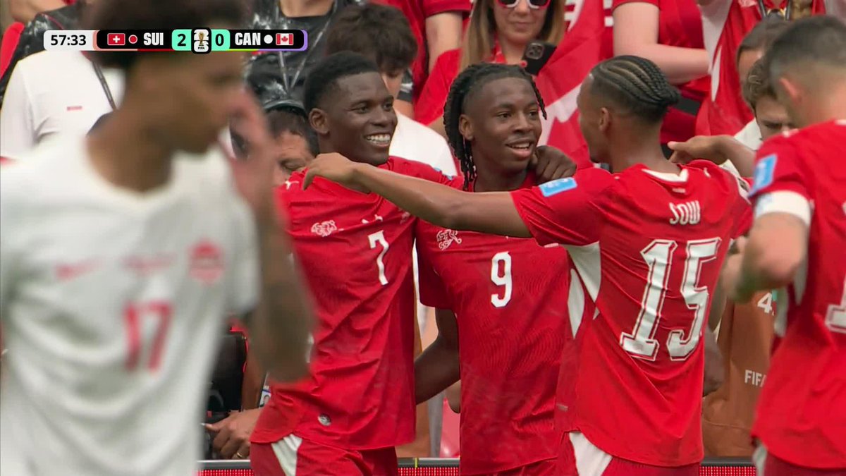 SWITZERLAND GO UP 2-0! ๐จ๐ญ Lovely hold up play from Embolo and he finds Manzambi powers it through Crรฉpeau. #FIFAWorldCup