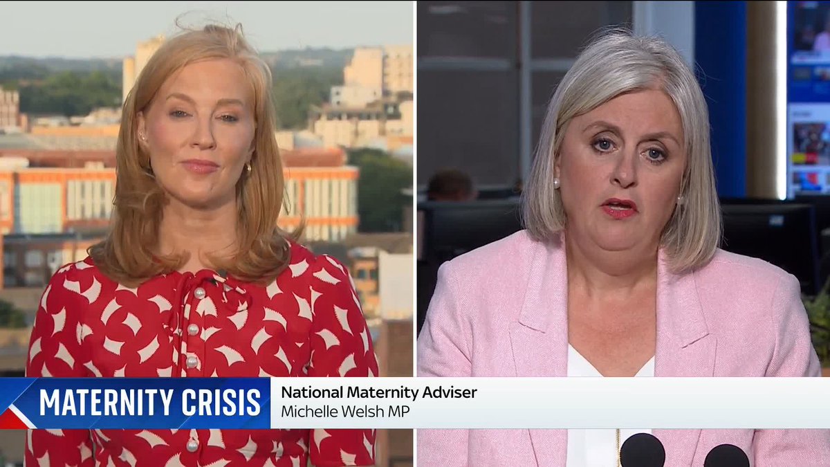 'I think we can all agree that action in maternity services is way overdue.' National maternity adviser Michelle Welsh MP tells @SkySarahJane that the health secretary has reassured her that immediate changes will be made to maternity care. Read more: