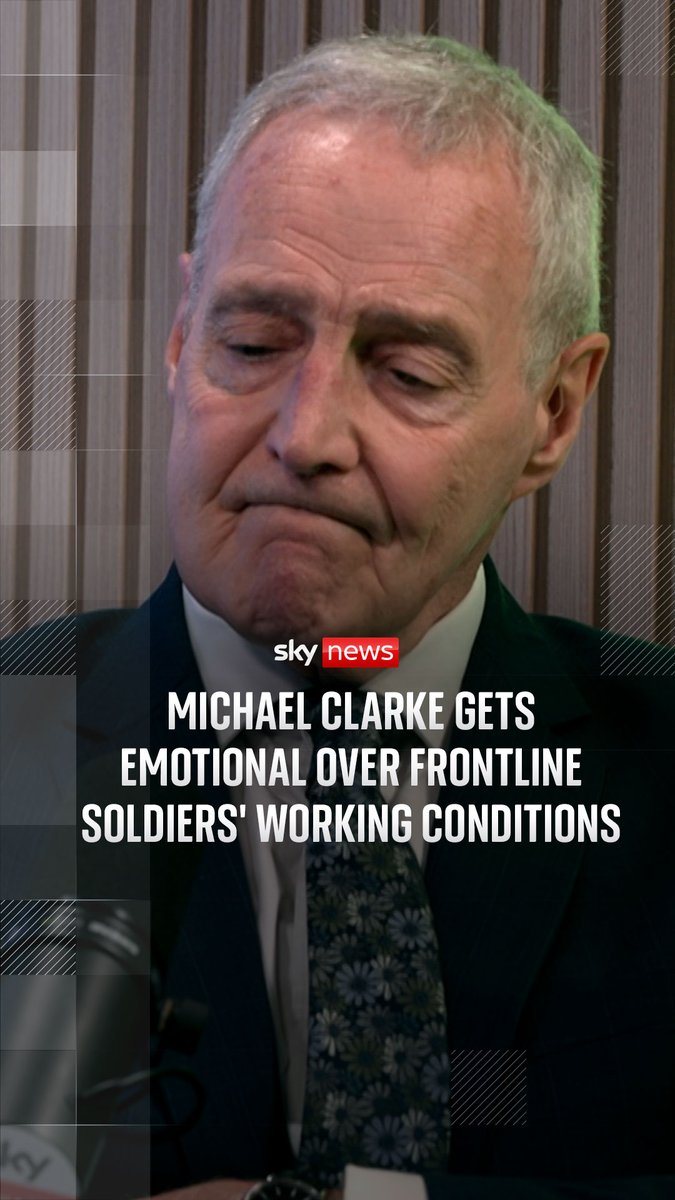 During a Q&A, Sky's military analyst Prof Michael Clarke became emotional over the working conditions of the 'boys and girls' on the frontline. He told Kamali Melbourne the conditions in which military personnel serve have 'fallen so far behind.' Latest: