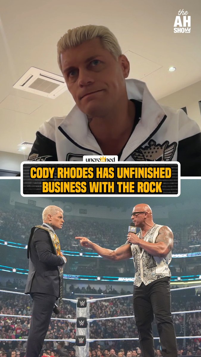 Cody Rhodes still has a story to finish with The Rock 🤨 #HelwaniShow