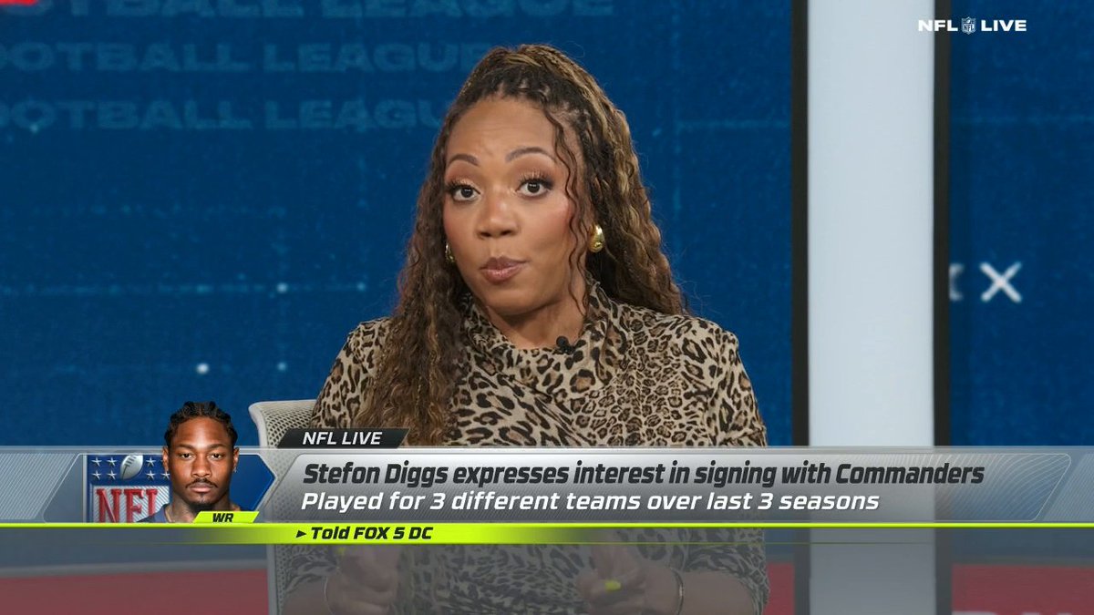 "[Stefon Diggs is] always productive and he's reliable. ... He's a weapon that they could clearly use." Kimberley A. Martin believes Stefon Diggs would be a good fit with the Commanders 🏈