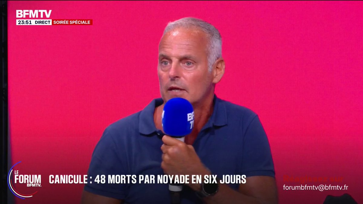 "Un élève de sixième sur trois ne sait pas nager, c'est une catastrophe", regrette Philippe, maître-nageur sauveteur et formateur en secourisme #ForumBFMTV