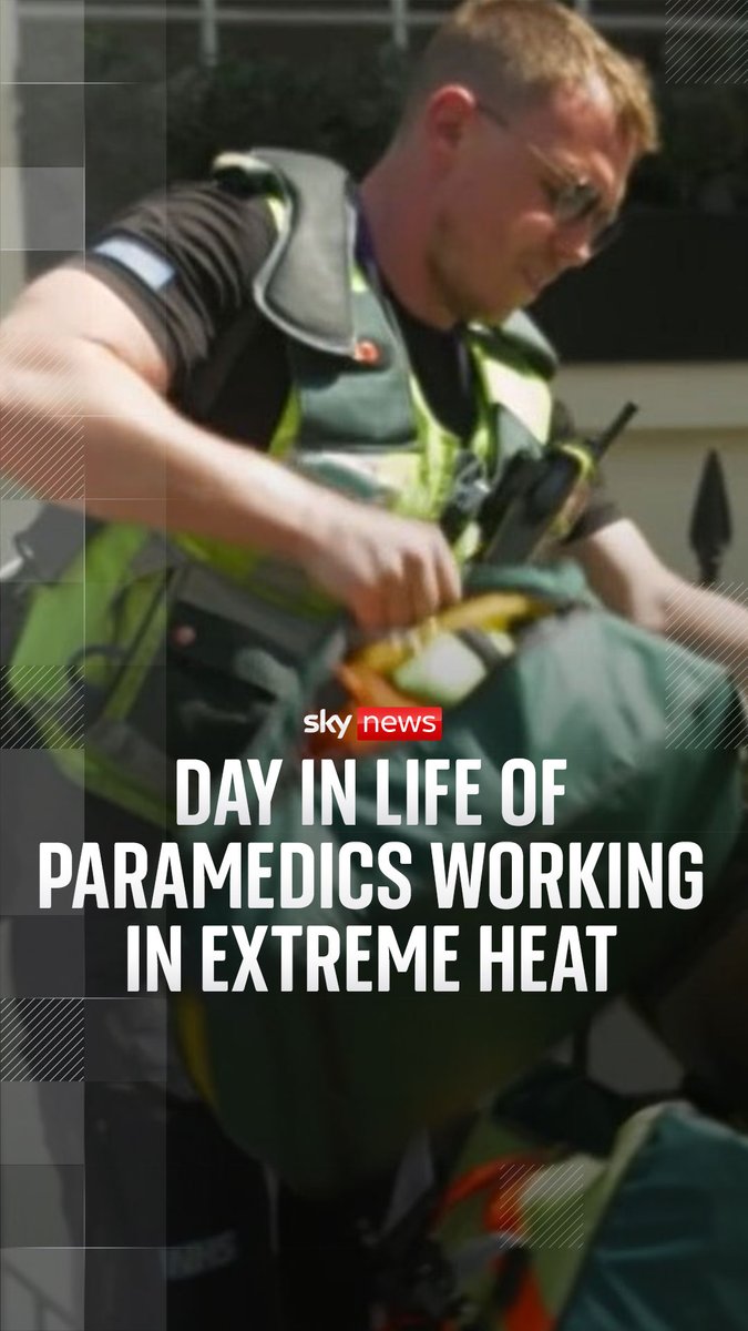 Extreme weather brings extreme demands. Sky's health correspondent @AshishSkyNews spends a day with paramedics from the London Ambulance Service to see how they cope. Heatwave latest: