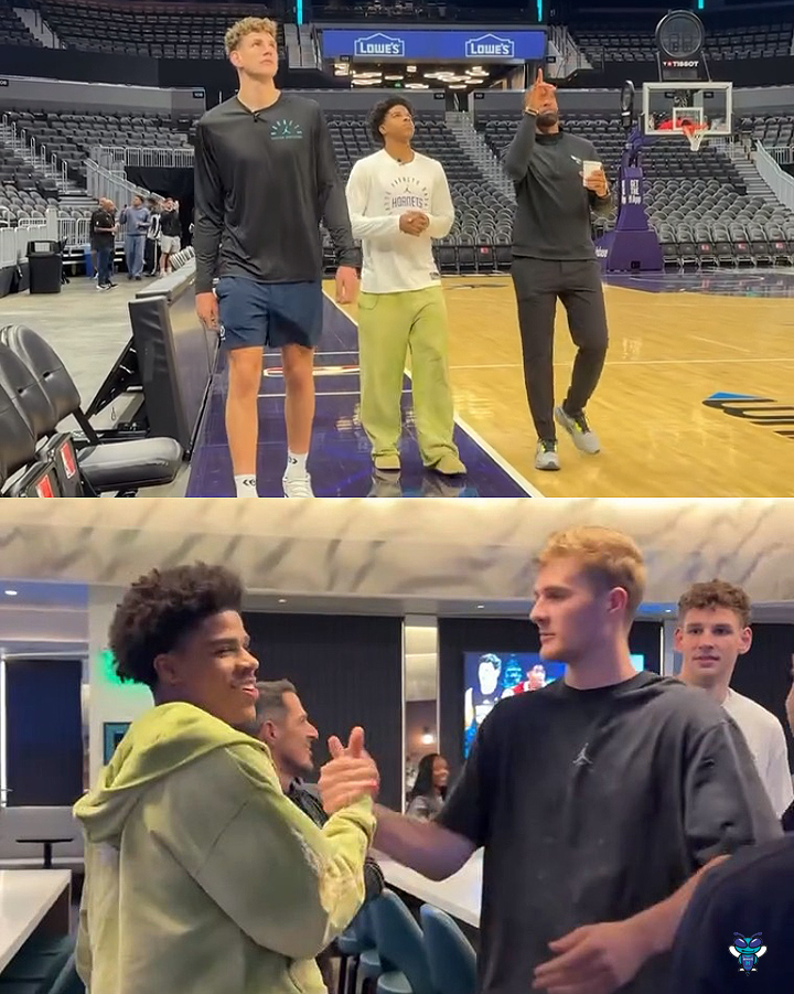 Hannes Steinbach and Christian Anderson Jr have arrived in Charlotte! 👏 The rookies met with Hornets ownership, front office members, coaching staff, and some teammates before touring the Spectrum Center and checking out their new lockers. (📹 Charlotte Hornets)