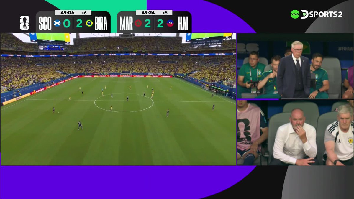 ¡SE CALENTÓ CARLETTO! La bronca de Ancelotti con el cuarto árbitro INMEDIATAMENTE DESPUÉS del segundo gol de Vinícius ante Escocia. #FIFAWorldCup #MundialEnDSPORTS