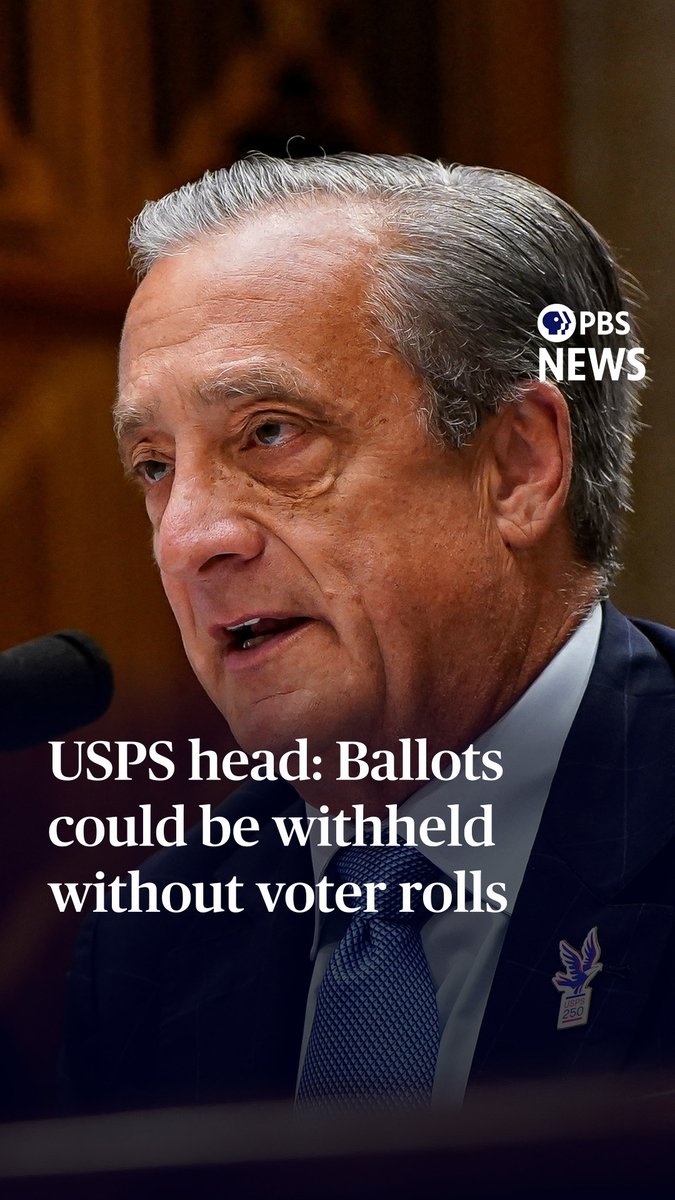 Postmaster General David Steiner told a Senate committee Wednesday that, if a proposed rule is adopted, the U.S. Postal Service would withhold mail ballots from states that do not hand over to the federal government lists of people who have requested absentee or mail ballots. Sen. Gary Peters, the top Democrat on the Senate Homeland Security Committee, asked Steiner if the Postal Service would deliver ballots to a state's voters if that state refuses to turn over its absentee voter roll. "Under our proposed regulation? No," Steiner said, adding that the Postal Service would "tell the state that we need the manifest." The proposed USPS rule will ask states to provide the agency with a list of people who have requested a mail-in or absentee ballot for an election. "This provision will help determine adherence to federal law and facilitate law enforcement efforts," the proposed rule states. The proposal cites President Donald Trump's March executive order that seeks to tighten mail voting rules and create eligible voter lists, even though the Constitution explicitly grants states the authority to run elections, while Congress has a limited oversight role in adopting election regulations. Despite the president's own use of mail ballots in past elections, he has called the voting method "cheating."