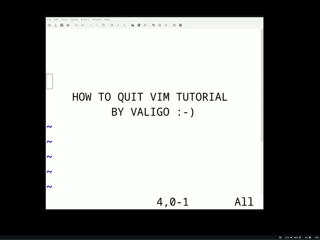 How to exit vim tutorial