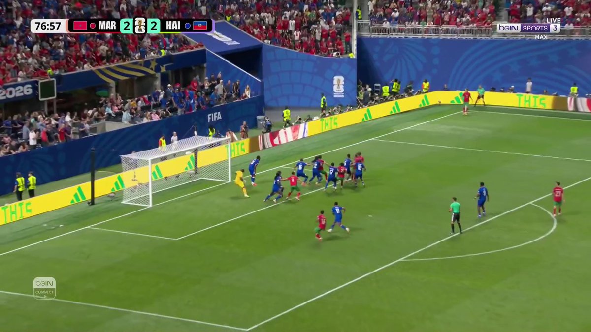 سفيان رحيمي يُسكن الكرة في شباك هايتي معلناً عن تسجيل الهدف الثالث لمنتخب أسود الأطلس. 📦 اشترك الآن 👇 🔗 📱 #كأس_العالم2026 | #مونديال2026 | #كأس_العالم #beINWC26 | #FIFAWorldCup2026 | #FIFAWorldCup