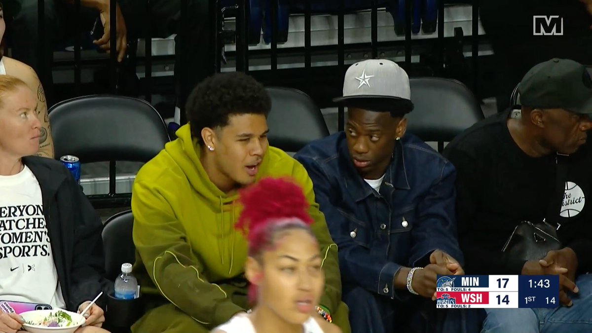 👀 We’ve got a Washington Wizards No. 1 pick in the building! AJ Dybantsa is taking in tonight’s Washington Mystics action 👏