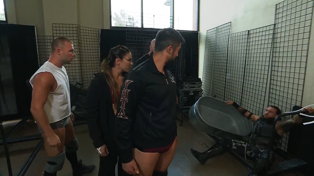 Dynamite kicks off with Jon Moxley backstage giving a pep talk to the entire DeathRiders... INCLUDING WILL OSPREAY. THEY MADE OSPREAY DO THEIR PRE-MATCH DANCE AS WELL. 😭