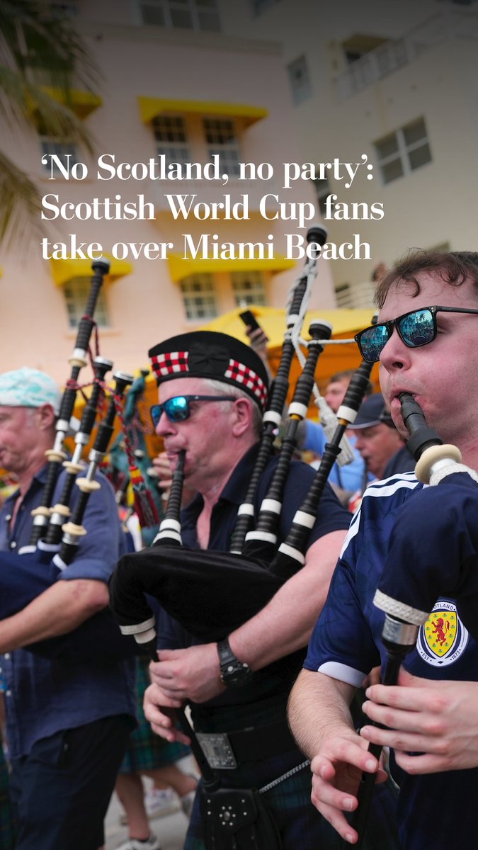 Dressed in kilts and belting “No Scotland, No Party,” the Scots marched down Miami Beach with bagpipes and beers in hand, turning South Florida into the latest stop on the Tartan Army’s takeover tour.
