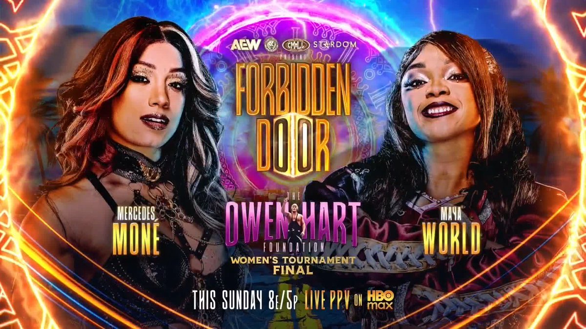 “From my teacher, to my idol.” This Sunday at #ForbiddenDoor, maya world and Último Moné collide in the #OwenCup finals! Watch #AEWDynamite LIVE on TBS + HBO Max