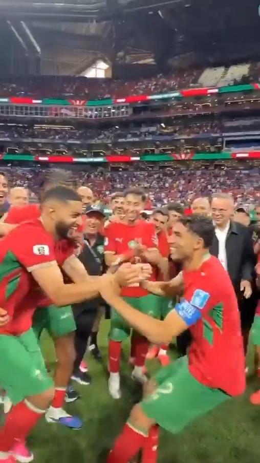 This is what qualification looks like. 🇲🇦❤️ #FIFAWorldCup | 📹 Équipe du Maroc