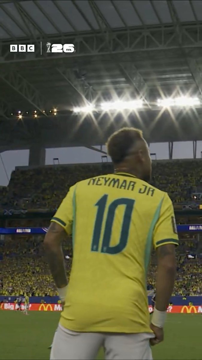 Special, special moments for Neymar making his return for Brazil ❤️ He becomes just the fourth player to represent Brazil at four different World Cups 🏆