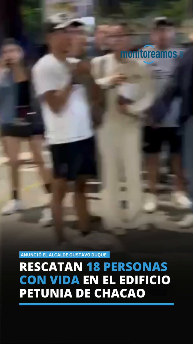 #ÚLTIMAHORA El alcalde de Chacao, Gustavo Duque, anunció que han logrado rescatar a 18 personas con vida del derrumbe del edificio Petunia, en Los Palos Grandes, tras el terremoto