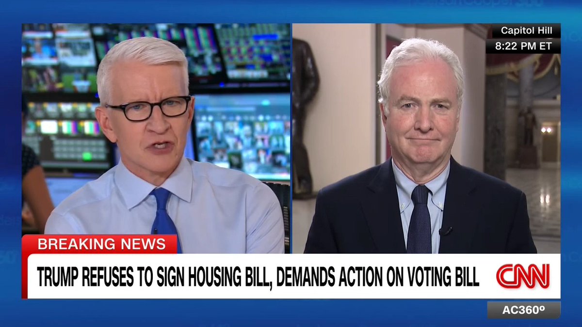 President Trump refused to sign a housing bill despite broad bipartisan support. Maryland Democratic Senator Chris Van Hollen says, “the president is just saying to people who can’t afford housing that he doesn’t give a damn.”