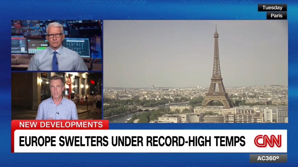 France records its hottest-ever day as a persistent and deadly heatwave forces iconic tourist sites to close. Max Foster reports from the UK where he says it's so hot that roads are melting.