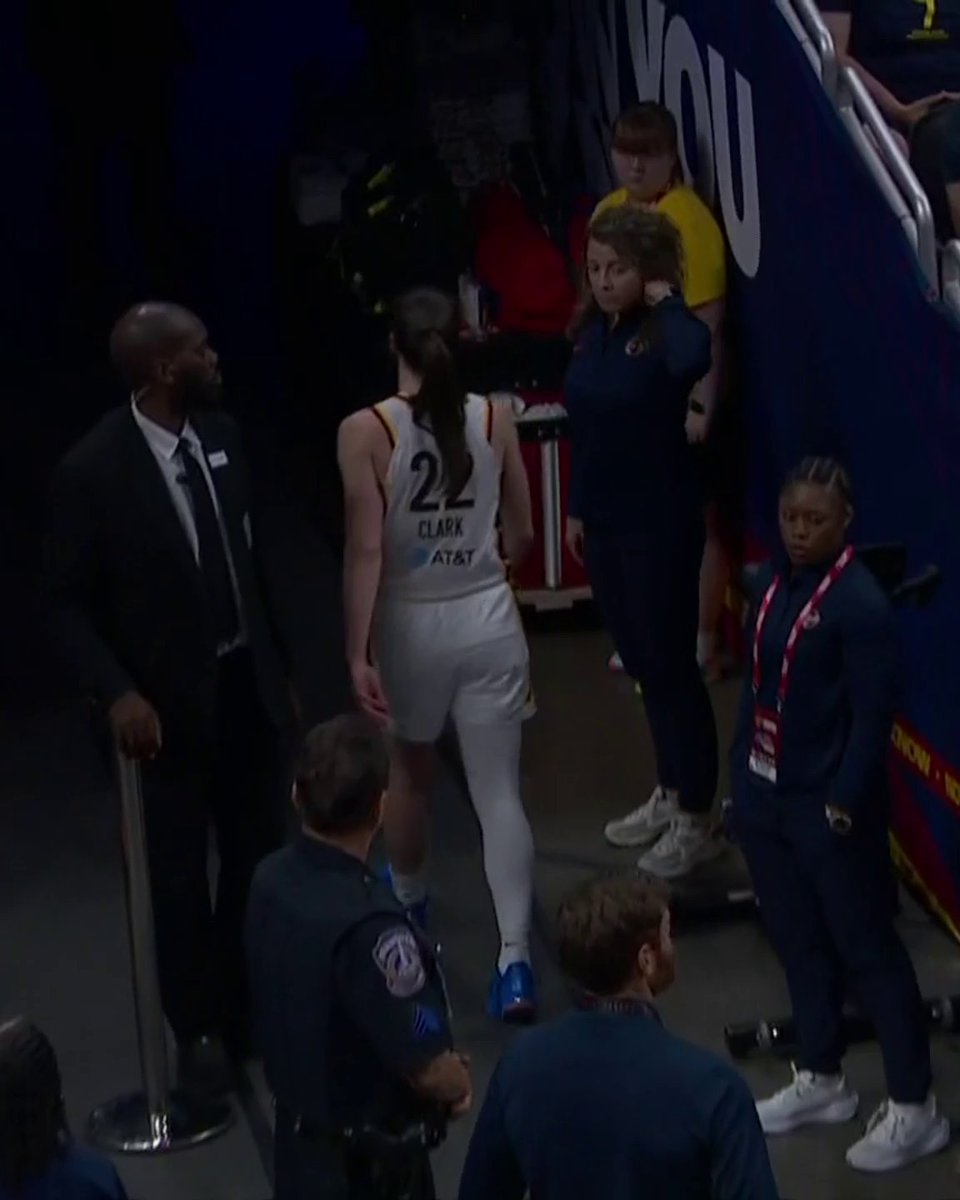 Caitlin Clark exited Wednesday's game against Phoenix in the 3rd with an apparent back issue.