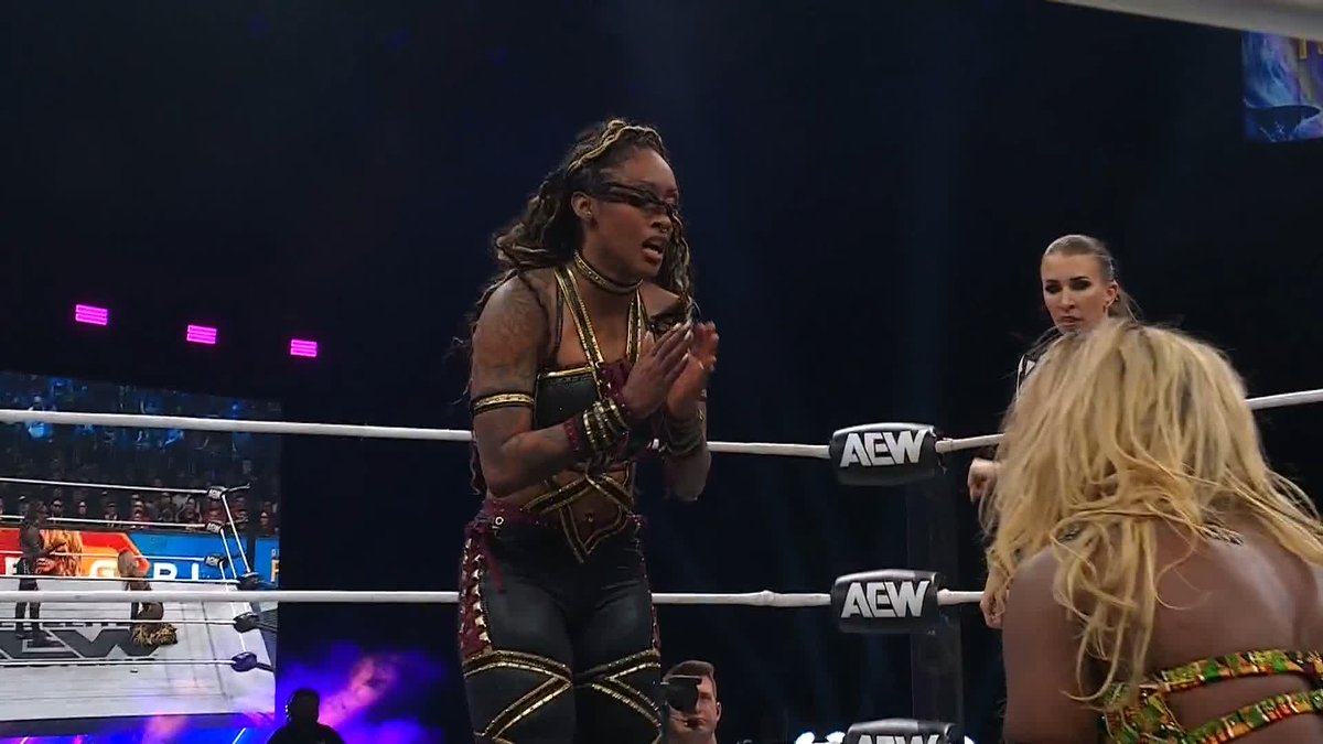 OFF WITH HER HEAD! Queen Aminata has earned her spot in the TBS Title Survival of the Fittest Match on Dynamite, NEXT WEEK! Watch #AEWDynamite LIVE on TBS & HBO Max