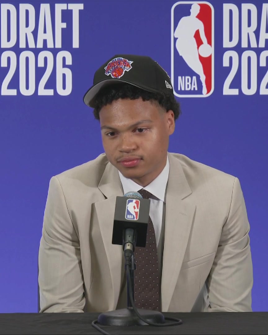 Jack Kayil says it means "a lot" for the NBA champion Knicks to draft him: "I think also one of my strengths is that I love winning and I give everything for that."