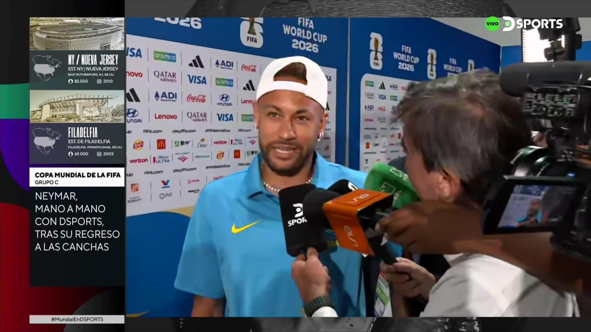 "EN LA CANCHA ES BUENO, IMAGÍNATE AFUERA. ES UN GRAN AMIGO. ÉL SABE QUE LO QUIERO MUCHO" Neymar habló tras su debut con Brasil en el #MundialEnDSPORTS y se tomó un momento para dedicarle unas palabras a Lionel Messi en el día de su cumpleaños. Marcelo Benedetto #FIFAWorldCup