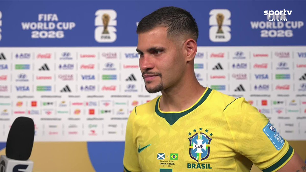 “Se a gente do meio-campo jogar bem, o time vai jogar bem. A gente tem que sempre facilitar o jogo para o Vini, para o Cunha, para o Rayan, para o Raphinha, para o Luiz, para o Endrick… Para quem estiver jogando.” 🎙️ Bruno Guimarães 🎥 sportv | ge