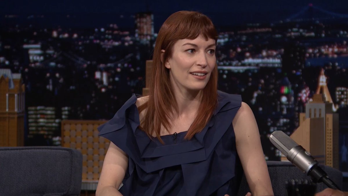.britt lower and her I Will Find You co-star Sam Worthington share a birthday 😂 #FallonTonight