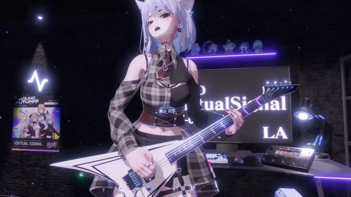 英語圏のギタリスト系VTuber「chacha」のキャプチャ精度がヤバすぎる 『勝利の女神:NIKKE』のBGM「TRUE FIREPOWER」をギターで演奏。左手で弦を押さえる動きや、ビブラートやチョーキングの指使いまで見事に再現しています🎸