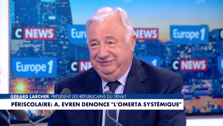 Périscolaire : "La commission d'enquête ira jusqu'au bout" promet Gérard Larcher #Europe1 #LaGrandeInterview