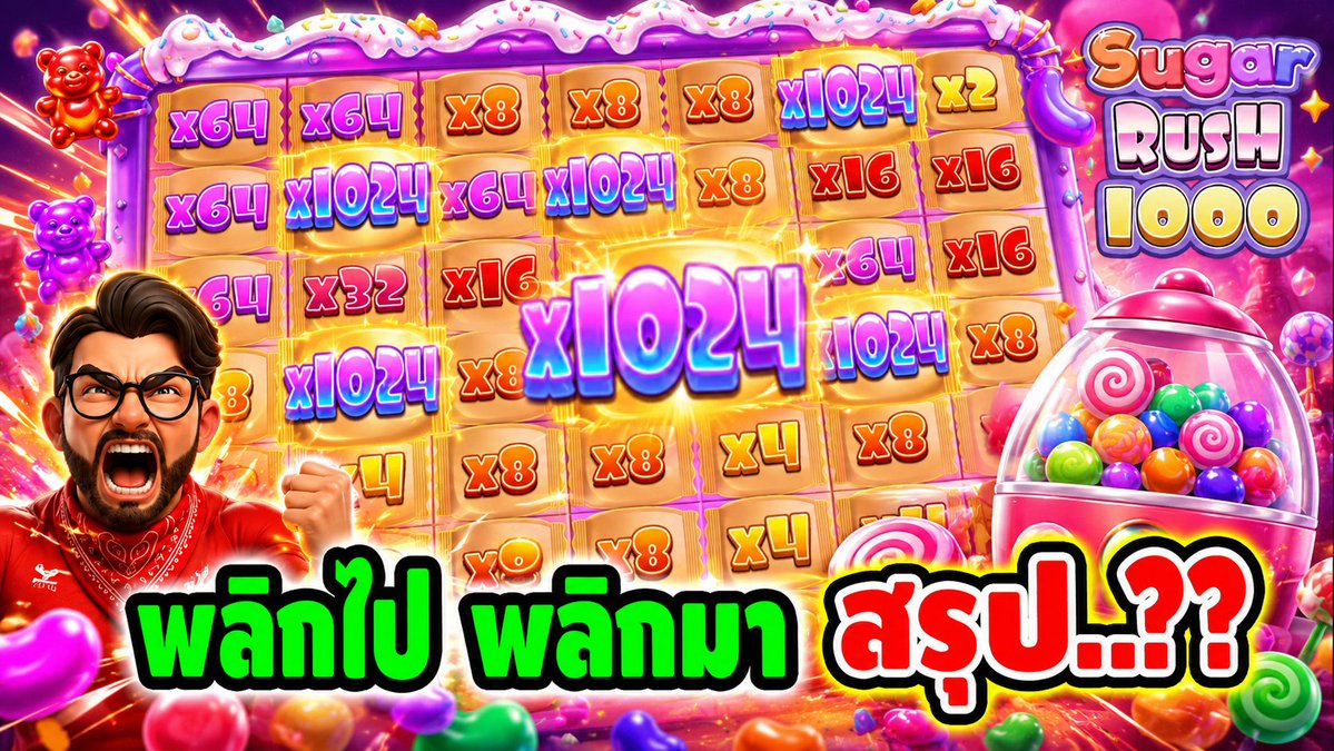 พลิกไป พลิกมา สรุปเป็นไง ไปดู !! Sugar Rush 1000 - pragmatic play ⌛️ ติดตามเฮียริช ทุกช่องทาง : #เฮียริชสวิตเซอร์แลนด์