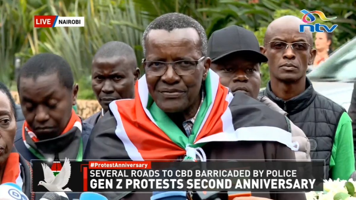 David Maraga: All these barricades are meant to make sure that nobody goes to the media so that the government can hide behind the compensation they have given. #ProtestAnniversary