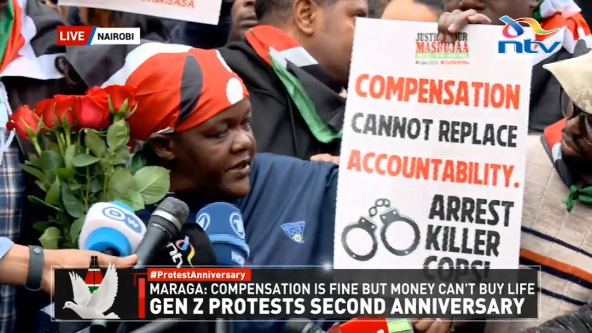 Gillian Munyao - Rex Masai’s mother: Compensation cannot replace accountability. Arrest the killer cops. That is my message to the government. #ProtestAnniversary